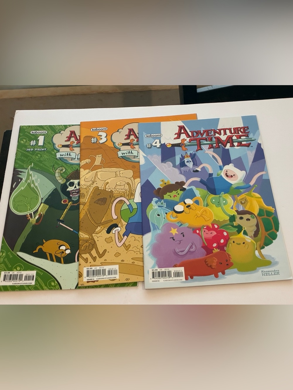 Adventure Time Comics Lot #1 3rd print #3 #4 Kaboom 2012 High Grade NM 9.2-9.4